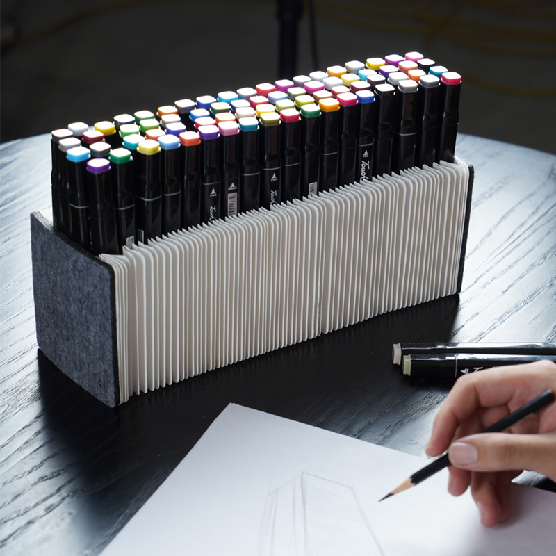 Honismart Flexible Folding Extending Paper Square Pen Box Table Organizer