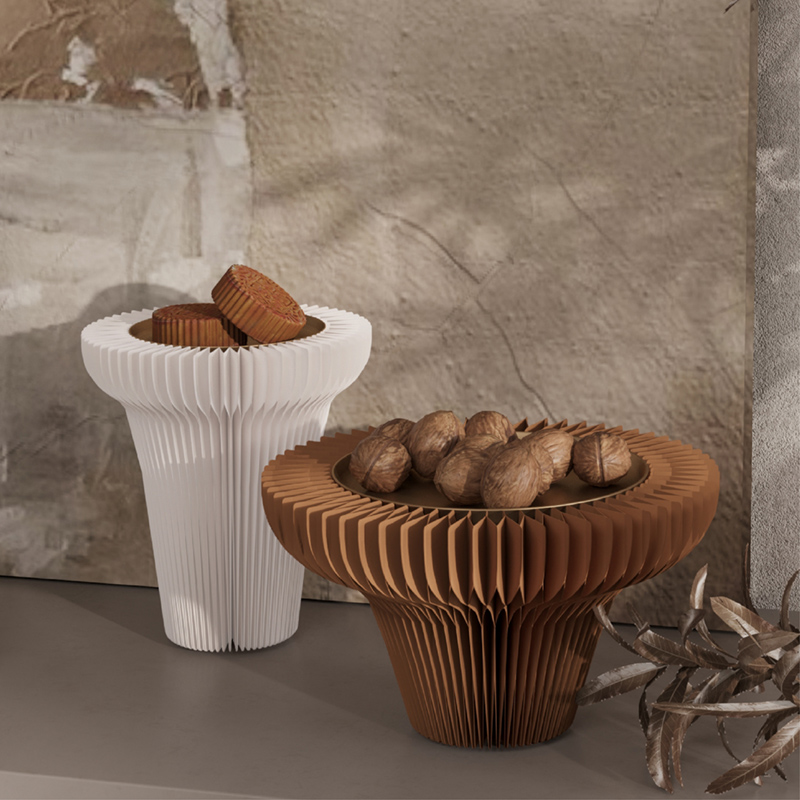 家の装飾のためのデリケートな食器の折り畳み式のペーパー キャンデー皿の蝋燭ホールダー