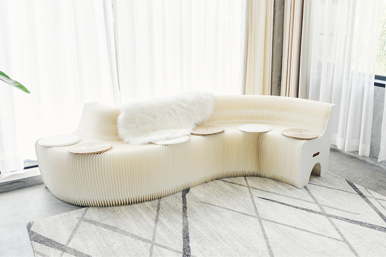 Honismart Modern Expanding Paper Salon Sofa (1)