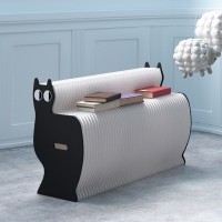 Custom design reception desk/shelf flexible kraft paper sliding furniture sliding exhibition equipment